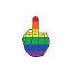 Funny Care Bear Middle Finger LGBT Pride