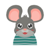 Mouse with big ears