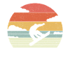 Retro snowboard après-ski