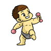 Baby fitnesss dumbbell cute