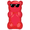 Gummy bears with sunglasses graphics