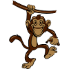 monkey liane banana