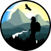 Mountains, hiking, wilderness - woman