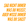sei zurückhaltend