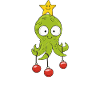 Cute octopus Christmas octopus