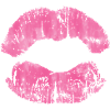 Pink Lip Kiss Print Art