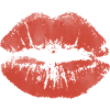 Lip Print Retro Kiss