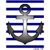 Le polo Marin - Ancre Nautique à Rayures Bleues
