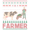 Noël fermier fermier vache