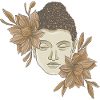 Buddha mit Blumen