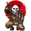 Panda Bear Ninja Samurai