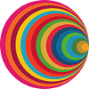Bunte Kreis Design Graphik- zwei