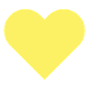 HEART lemon yellow