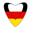 German-Pole Poland German-Polish heart gift