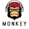 Monkey with headphones