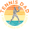 Tennis father tennis retro logo