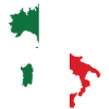 Italy Flag Map