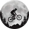 Mountain Bike MTB Moon Bike Gift T-Shirt