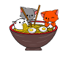 Ramen kawaii cat anime