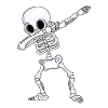 Dabbing skeleton