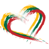 Heart brush flag of Lithuania