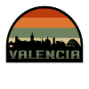 Valence Espagne Skyline Silhouette Drapeau Espagnol
