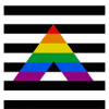 Straight Ally with LGBTQ+ Flag