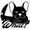 Scary Halloween dog with knife