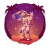 Espace spatial d’astronaute cool