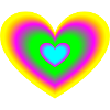 Herz bunt neon