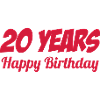 20 years Happy Birthday!