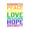 Peace Love saying