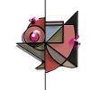 Abstract modern geometric bird