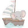 Bateau bébé éléphant