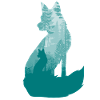 Fuchs Silhouette im Wald