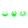Smiles green pumpkins