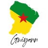 Gwiyann Flag Map Guyana Geschenk