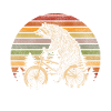 Retro raccoon animal