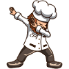 Dabbing chef cook lover