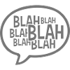 Speech bubble comic blah