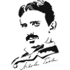 Portrait Nikola Tesla signed
