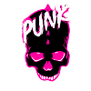 Pink punk skull
