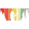 Archer forest retro motif
