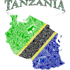 Tanzania Flag Map