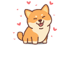 Cute Shiba Inu Cartoon Style