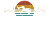 Wakeboard wakeboarding EKG heart line pulse retro