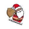 Fat Santa Claus with sack