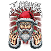 Rockender Weihnachtsmann Sleigher Weihnachtspulli