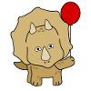 Dinos Triceratops with balloon