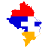 Drapeau de l'Artsakh Fort Haut-Karabakh Arménie Nati